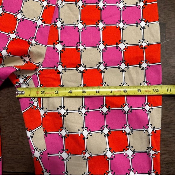 Trina Turk Lahaina Cropped Geometric Multicolor Pants Size 4 Stretch Vacation - Picture 9 of 10
